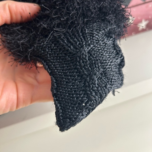 Vintage 80s 90s Red and Black Christmas Floral Patch Teddy Pullover Sweater XXL - Picture 5 of 16